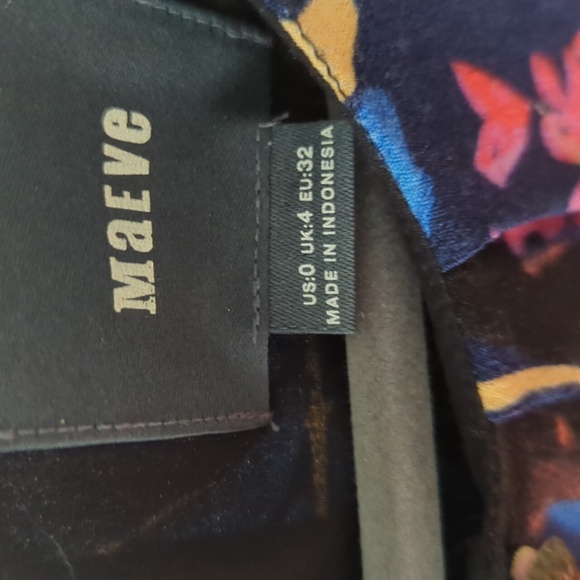 Anthropologie Mauve off shoulder floral midi dress - Picture 5 of 7